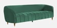 Hairo Velvet 3 Seater Sofa In Forest Green Colour