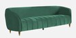 Hairo Velvet 3 Seater Sofa In Forest Green Colour