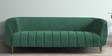 Hairo Velvet 3 Seater Sofa In Forest Green Colour