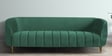Hairo Velvet 3 Seater Sofa In Forest Green Colour