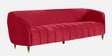 Hairo Velvet 3 Seater Sofa In Red Colour