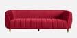 Hairo Velvet 3 Seater Sofa In Red Colour