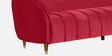 Hairo Velvet 3 Seater Sofa In Red Colour