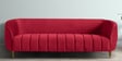 Hairo Velvet 3 Seater Sofa In Red Colour