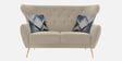 Halifax Velvet 2 Seater Sofa in Beige Colour