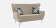Halifax Velvet 2 Seater Sofa in Beige Colour