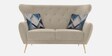 Halifax Velvet 2 Seater Sofa in Beige Colour