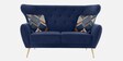Halifax Velvet 2 Seater Sofa in Navy Blue Colour