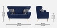 Halifax Velvet 2 Seater Sofa in Navy Blue Colour