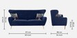 Halifax Velvet 3 Seater Sofa in Navy Blue Colour Halifax Velvet 3 Seater Sofa in Navy Blue Colour