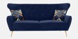 Halifax Velvet 3 Seater Sofa in Navy Blue Colour Halifax Velvet 3 Seater Sofa in Navy Blue Colour