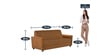 Hamburg 3 Seater Sofa in Brown Colour