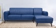 Hampton Leatherette LHS Sectional Sofa in Blue Colour