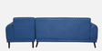 Hampton Leatherette LHS Sectional Sofa in Blue Colour