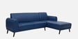 Hampton Leatherette LHS Sectional Sofa in Blue Colour