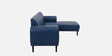 Hampton Leatherette LHS Sectional Sofa in Blue Colour