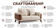 Harbour Sal Wood 2 seater Sofa In Off-White Colour