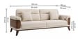 Harbour Sal Wood 3 seater Sofa In Off-White Colour