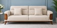 Harbour Sal Wood 3 seater Sofa In Off-White Colour
