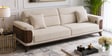 Harbour Sal Wood 3 seater Sofa In Off-White Colour