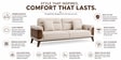 Harbour Sal Wood 3 seater Sofa In Off-White Colour