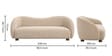 Harry Nomad Quartz Fabric 3 Seater Sofa