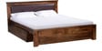 Oakville King Size Bed With Storage in Provincial Teak Finish