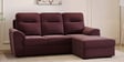Hazelwood Velvet Fabric Fabric LHS Sectional Sofa (2 + Lounger) in Wine Red Color