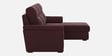 Hazelwood Velvet Fabric Fabric LHS Sectional Sofa (2 + Lounger) in Wine Red Color