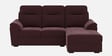 Hazelwood Velvet Fabric Fabric LHS Sectional Sofa (2 + Lounger) in Wine Red Color