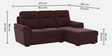 Hazelwood Velvet Fabric Fabric LHS Sectional Sofa (2 + Lounger) in Wine Red Color