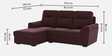 Hazelwood Velvet Fabric Fabric RHS Sectional Sofa (2 + Lounger) in Wine Red Color