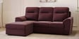 Hazelwood Velvet Fabric Fabric RHS Sectional Sofa (2 + Lounger) in Wine Red Color