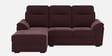 Hazelwood Velvet Fabric Fabric RHS Sectional Sofa (2 + Lounger) in Wine Red Color