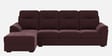 Hazelwood Velvet Fabric Fabric RHS Sectional Sofa (3 + Lounger) in Wine Red Color