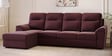 Hazelwood Velvet Fabric Fabric RHS Sectional Sofa (3 + Lounger) in Wine Red Color
