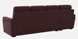 Hazelwood Velvet Fabric Fabric RHS Sectional Sofa (3 + Lounger) in Wine Red Color