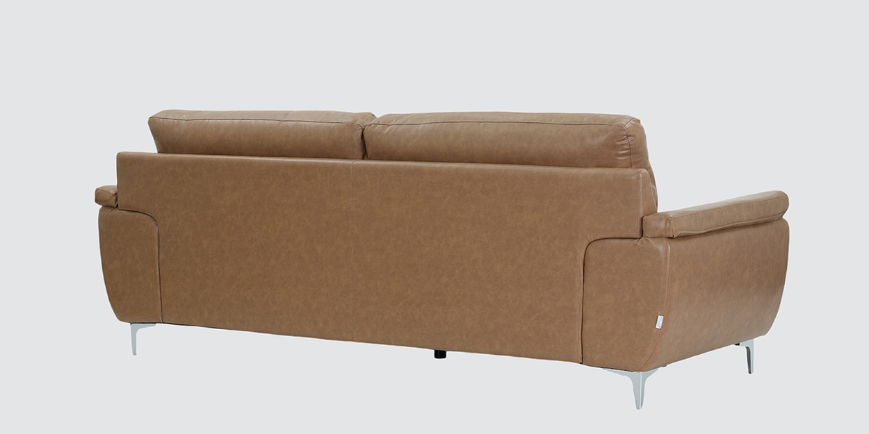 sofa 美品★ Buy Miami American Leatherette 3 Seater Sofa In Brown Color at 52
