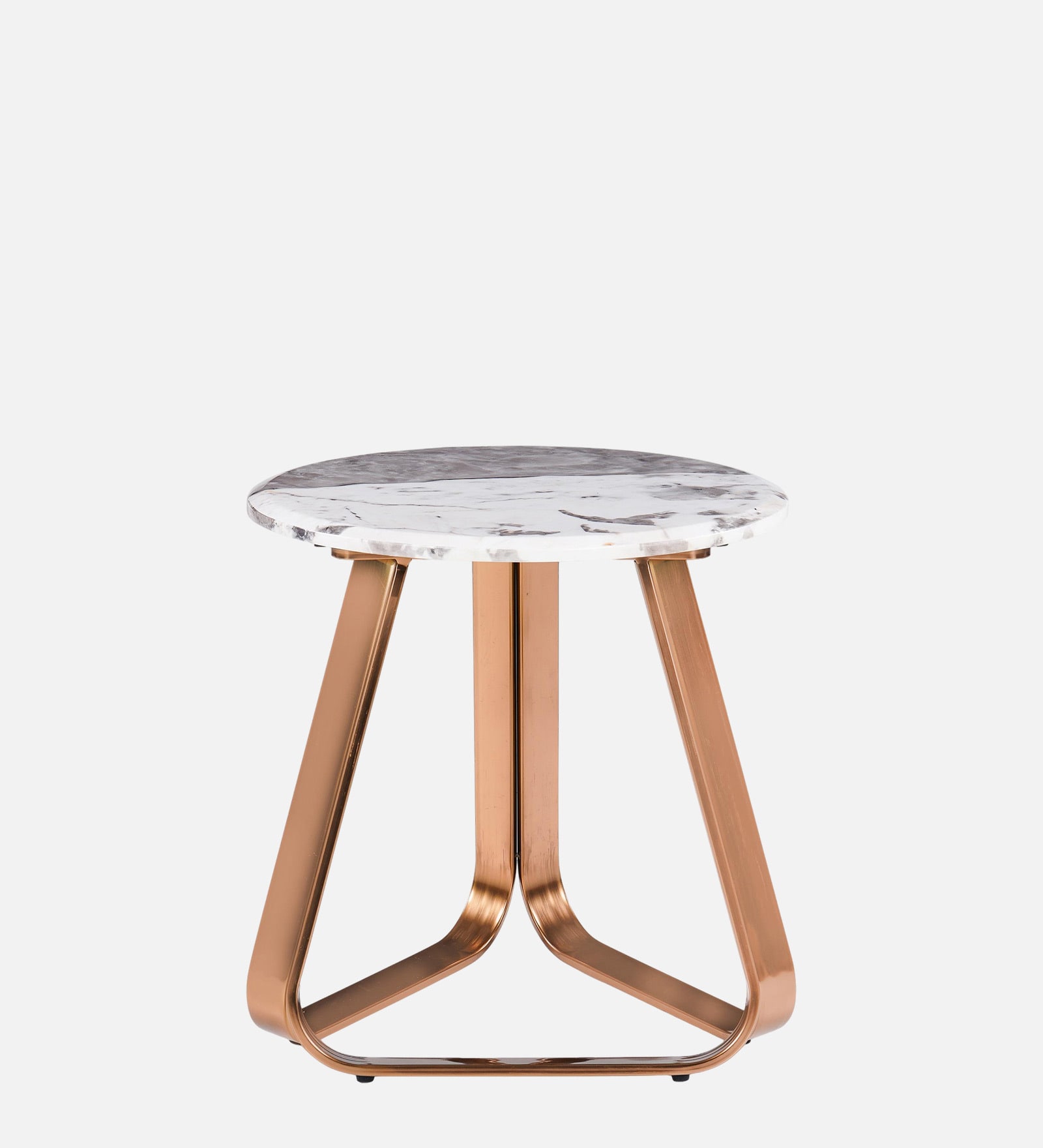Hailey Metal Side Table In White Colour
