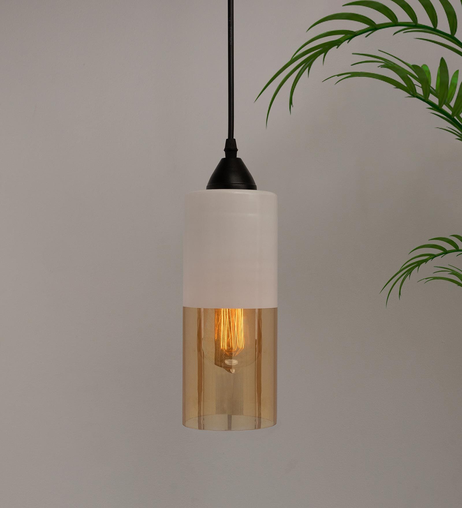 Hairo White Glass Hanging Light