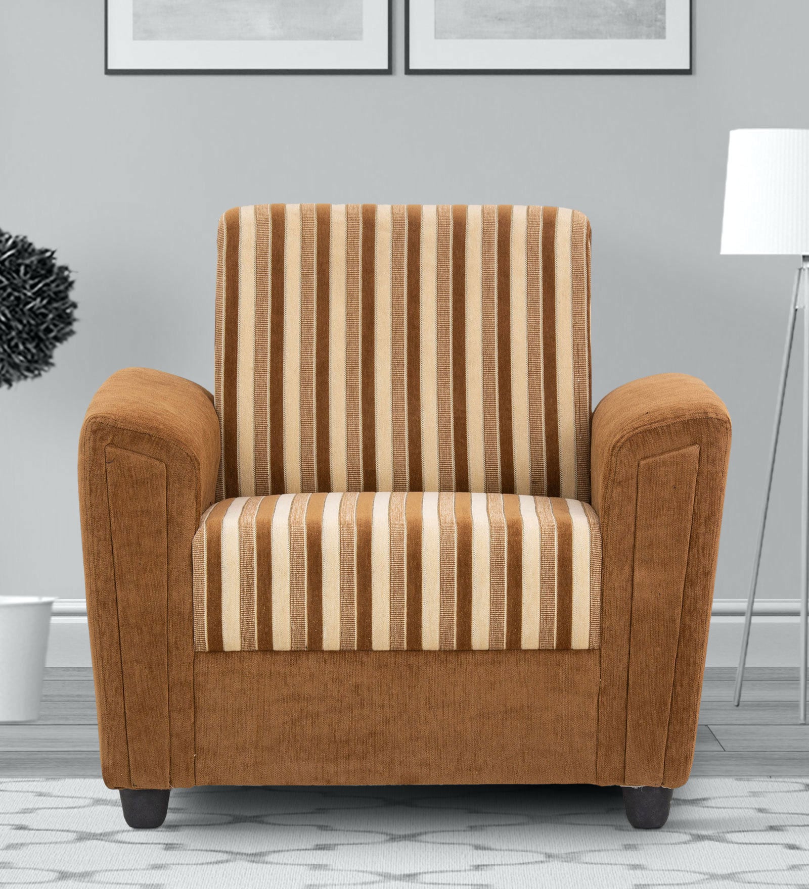 Hamburg 1 Seater Sofa in Yellow Colour