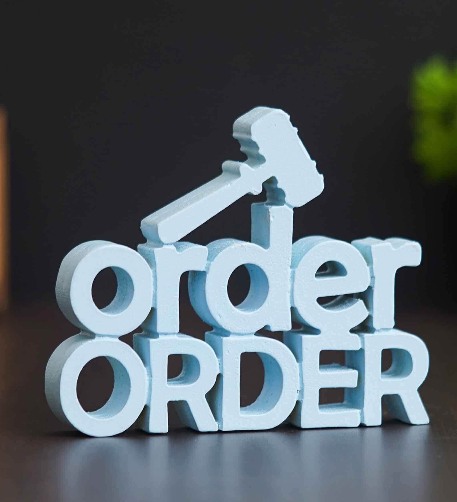 Hammer Blue Engineered Wood Showpiece