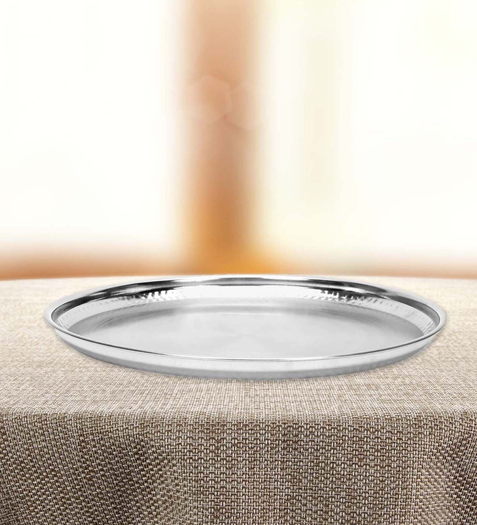 Buy Hammered 12 Inch Stainless Steel Dinner Plate at 14% OFF by @home ...