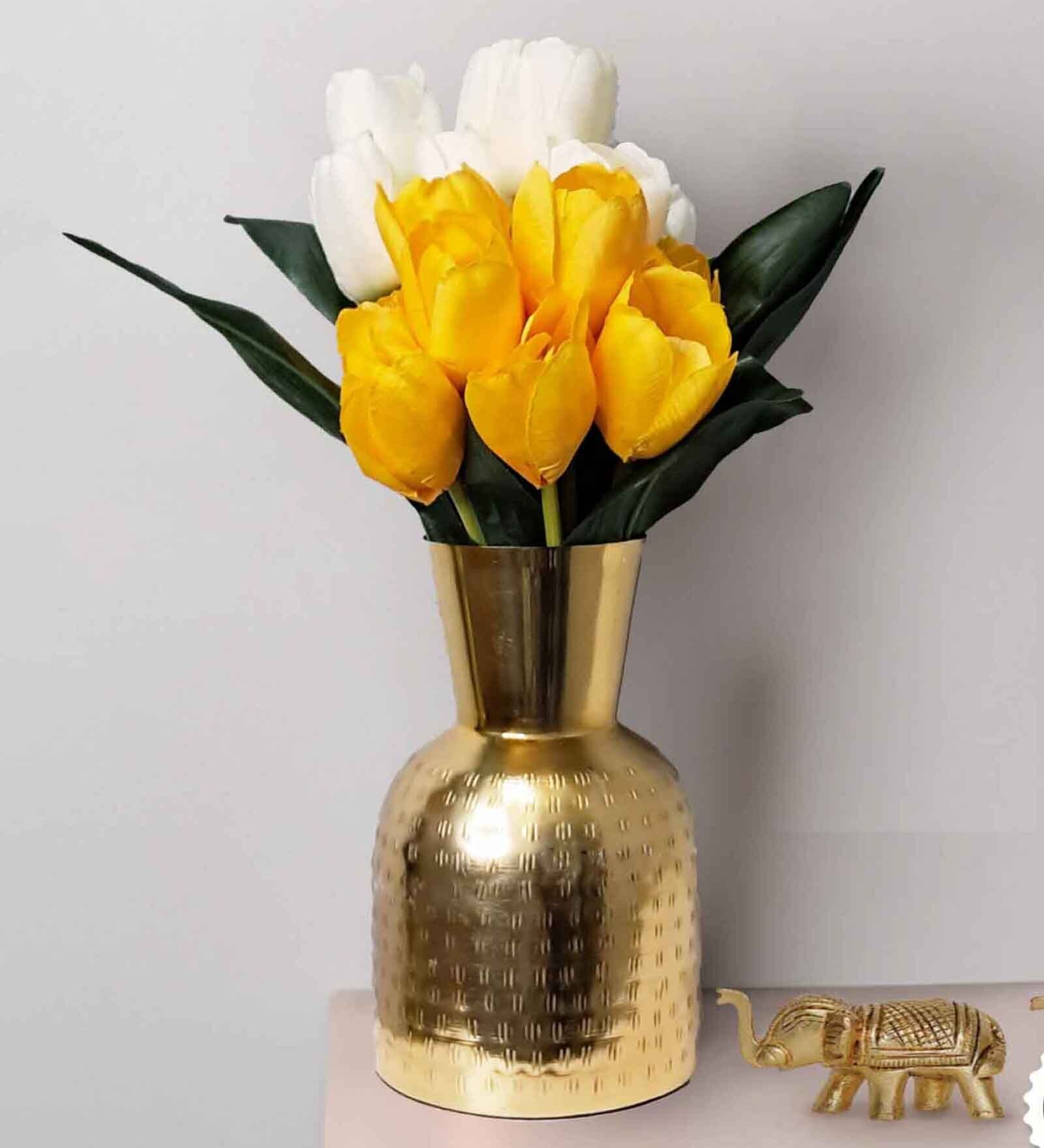 Hammered Gold Pitcher Vase