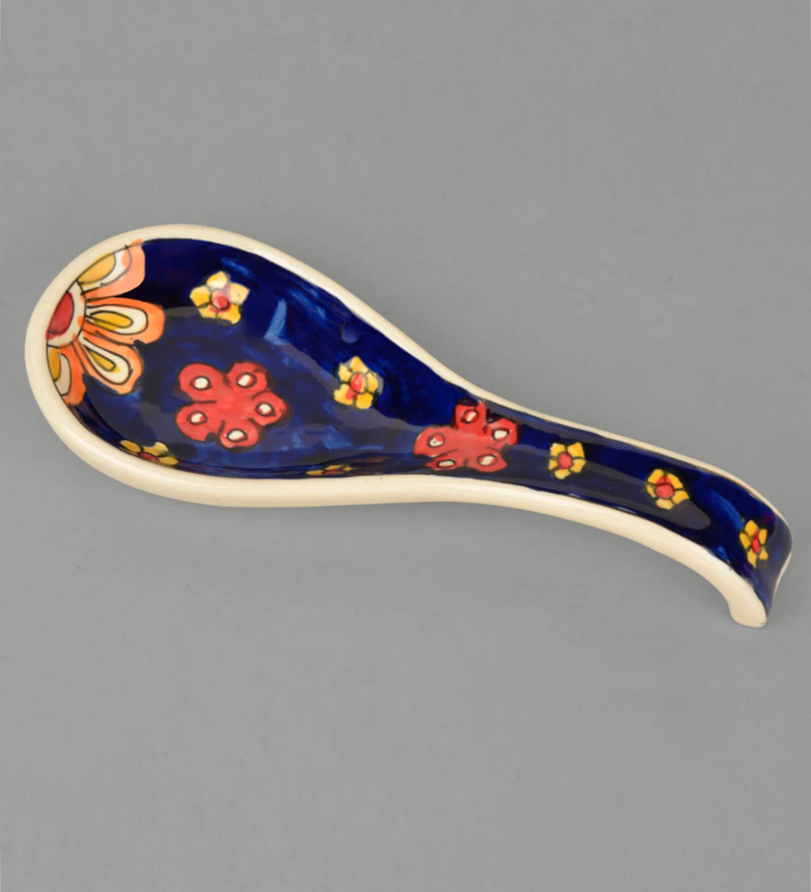 Buy Hand Painted Ceramic Spoon Rest By StyleMyWay Online Serving