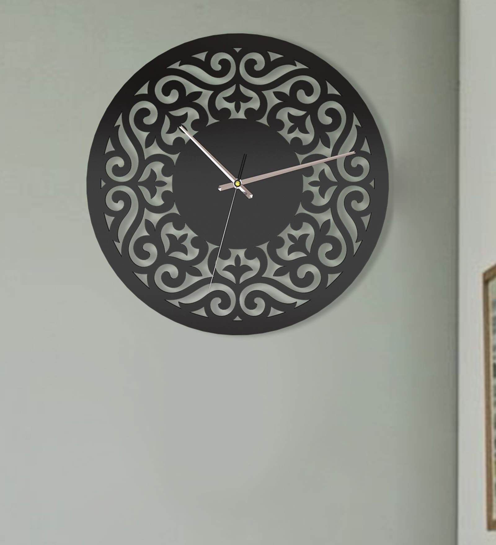 Buy Academic Handcrafted Black Colour MDF Traditional Wall Clock at 31% ...