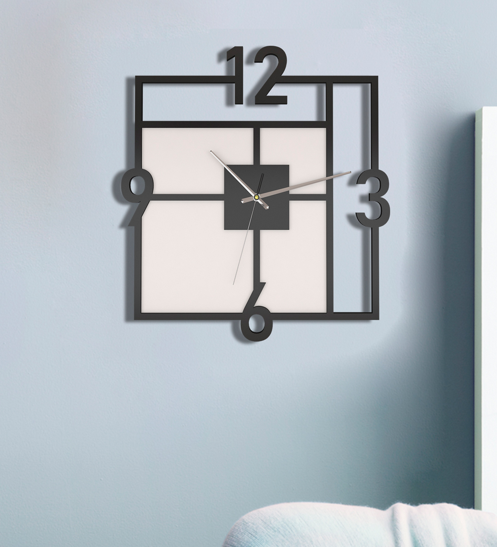 Handcrafted Black Colour MDF Wall Clock