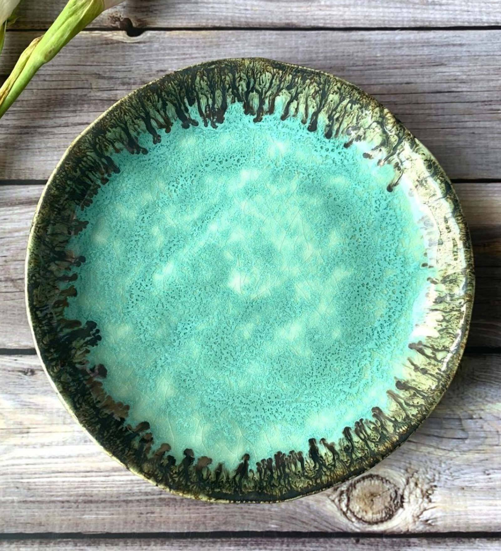 Buy Handcrafted Ceramic Dinner Plates (Set of 2) by Turkish Clay at 38