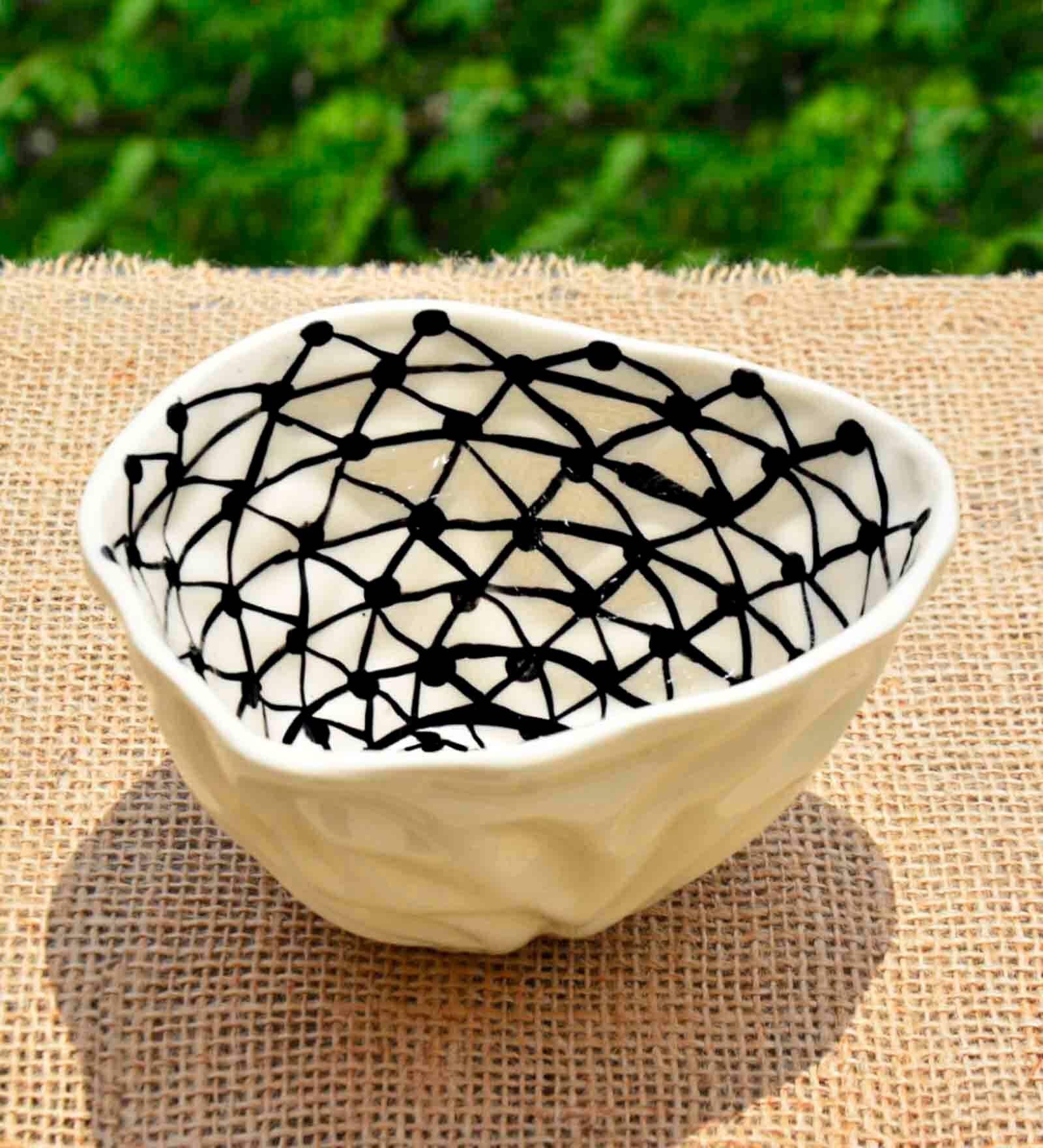 Buy Handcrafted Organic Shape Ceramic Nut Bowl 400 Ml By StyleMyWay at 17 OFF by StyleMyWay
