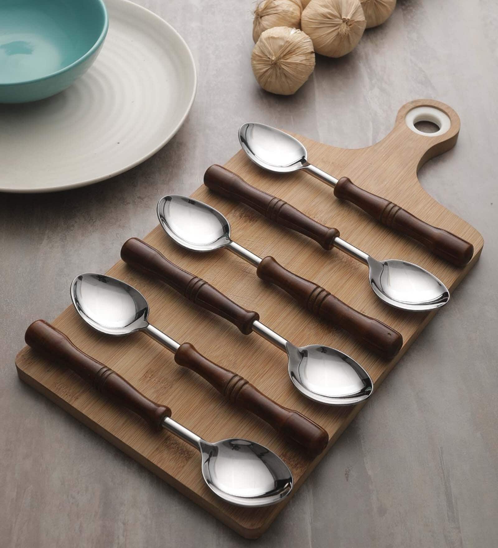Handmade Brown Stainless Steel (Set of 6) Table Spoon